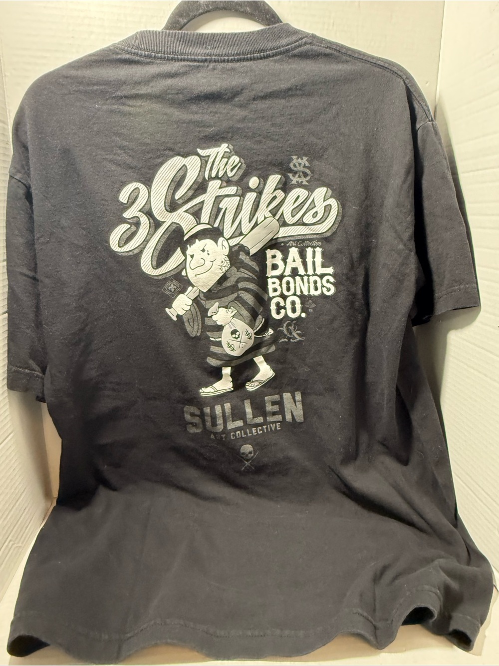 SULLEN ART COMPANlY 3 Strikes Bail Bonds Co. GRAPHIC SHORT SLEEVE Tshirt Padres